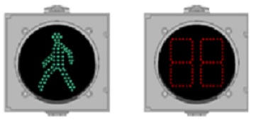 Модуль секции пешеходного светофора СПЗ-В-300 (с отсчетоми запрещающего сигнала без анимации)