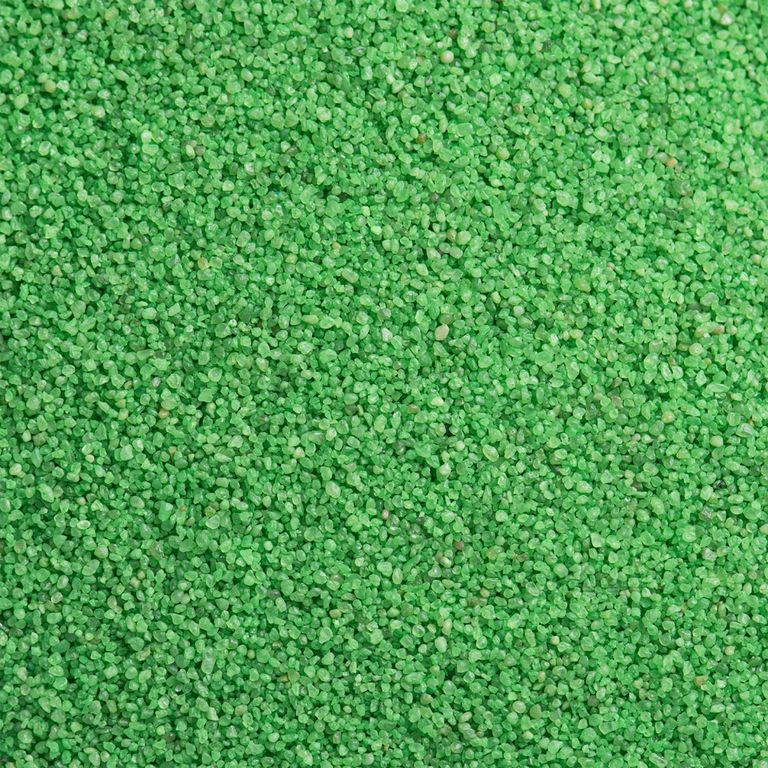 Салатовый кварцевый песок, 100г. Размер фракции: 0,3-0,7мм