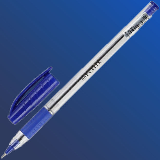 Ручка шариковая 0.7 игольч резин манжет Pro de Vente син