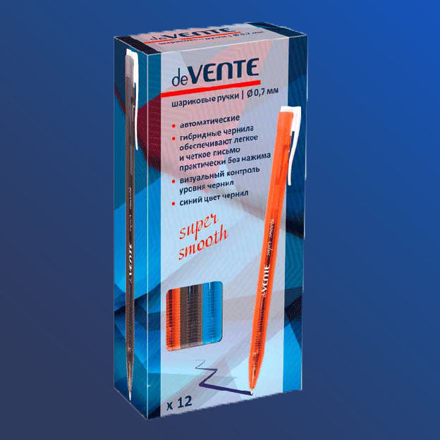Ручка шариковая масло автомат 0.7 мм трехгран цв корп de Vente