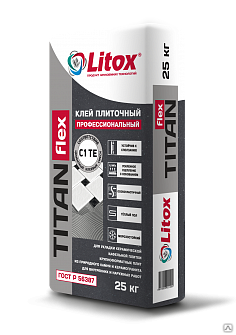 Клей плиточный профессиональный TITAN FLEX Титан Флекс 25 кг Литокс