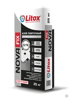 Клей плиточный усиленный NOVA FIX Нова Фикс 25 кг Литокс