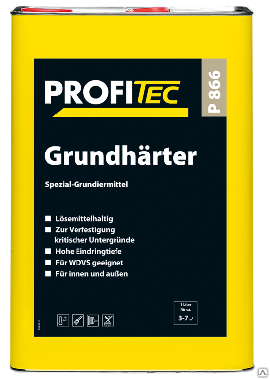 Грунтовка P 866 Grundhärter Грундхартер - прозрачные 10 л Profitec Профитек