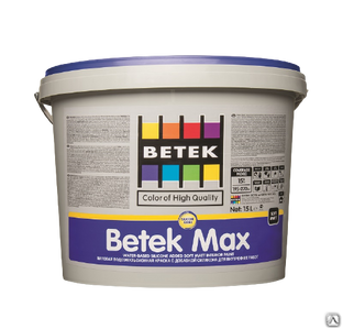 Краска матовая Betek Бетек MAX 15л 