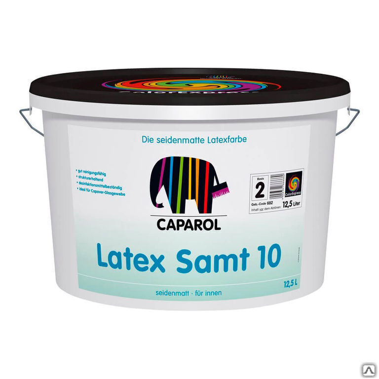 Краска Caparol Latex Samt 10 / Капарол Латекс Замт 10 База 1, 12,5 л