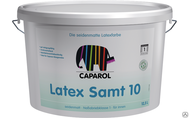 Краска Caparol Latex Samt 10 / Капарол Латекс Замт 10 База 1, 5 л