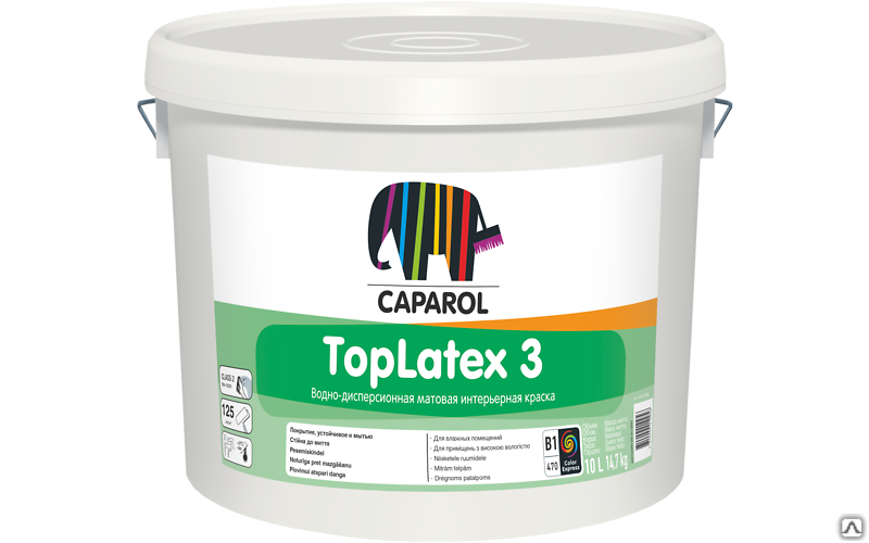 Краска TopLatex 3 матовая для внутренних поверхностей 10л