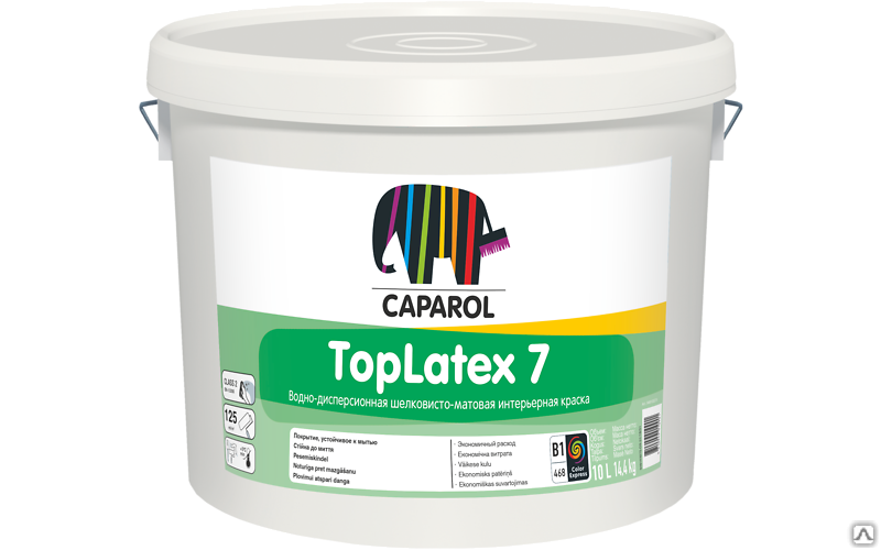 Краска TopLatex7 шелковисто-матовая для внутренних работ 10л