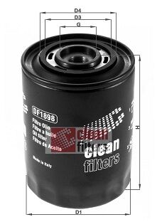 Масляный фильтр Ситроен Clean filter DF1898 D1:111 D2:72 H:145.