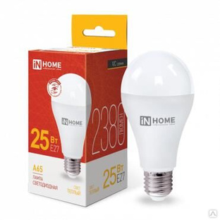 Лампа светодиодная LED-A65-VC 25 Вт грушевидная 3000К тепл. бел. E27 2380лм 230В IN HOME 4690612024066 