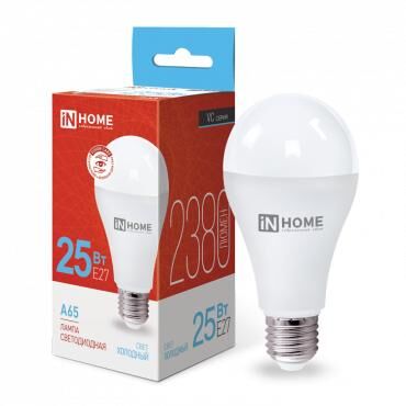 Лампа светодиодная LED-A65-VC 25 Вт грушевидная 6500К холод. бел. E27 2380лм 230В IN HOME 4690612024103