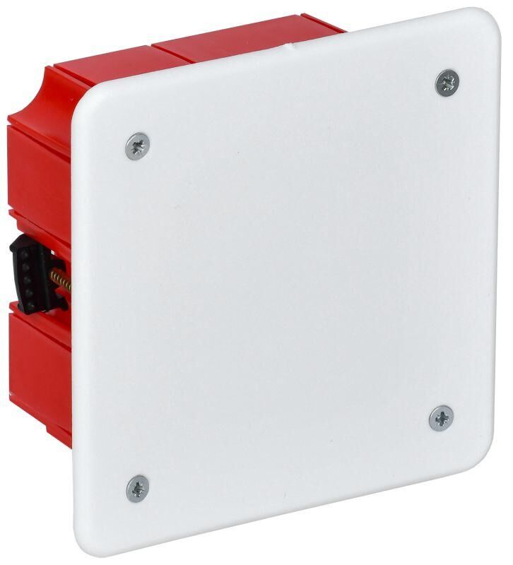 Коробка распаячная CП 92х92х45 IP20 КМ41022 для полых стен (с саморезами пластиковые лапки с крышкой) IEK