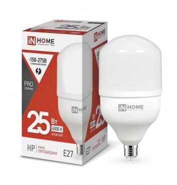 Лампа светодиодная высокомощная LED-HP-PRO 25 Вт цилиндр 4000К нейтр. бел. E27 2380лм 230В IN HOME 4690612031057