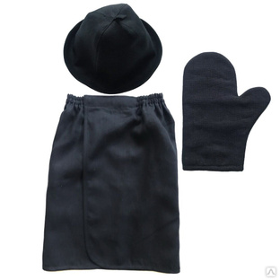 Набор Linen Steam Уголь (шапка, рукавица, килт) #1