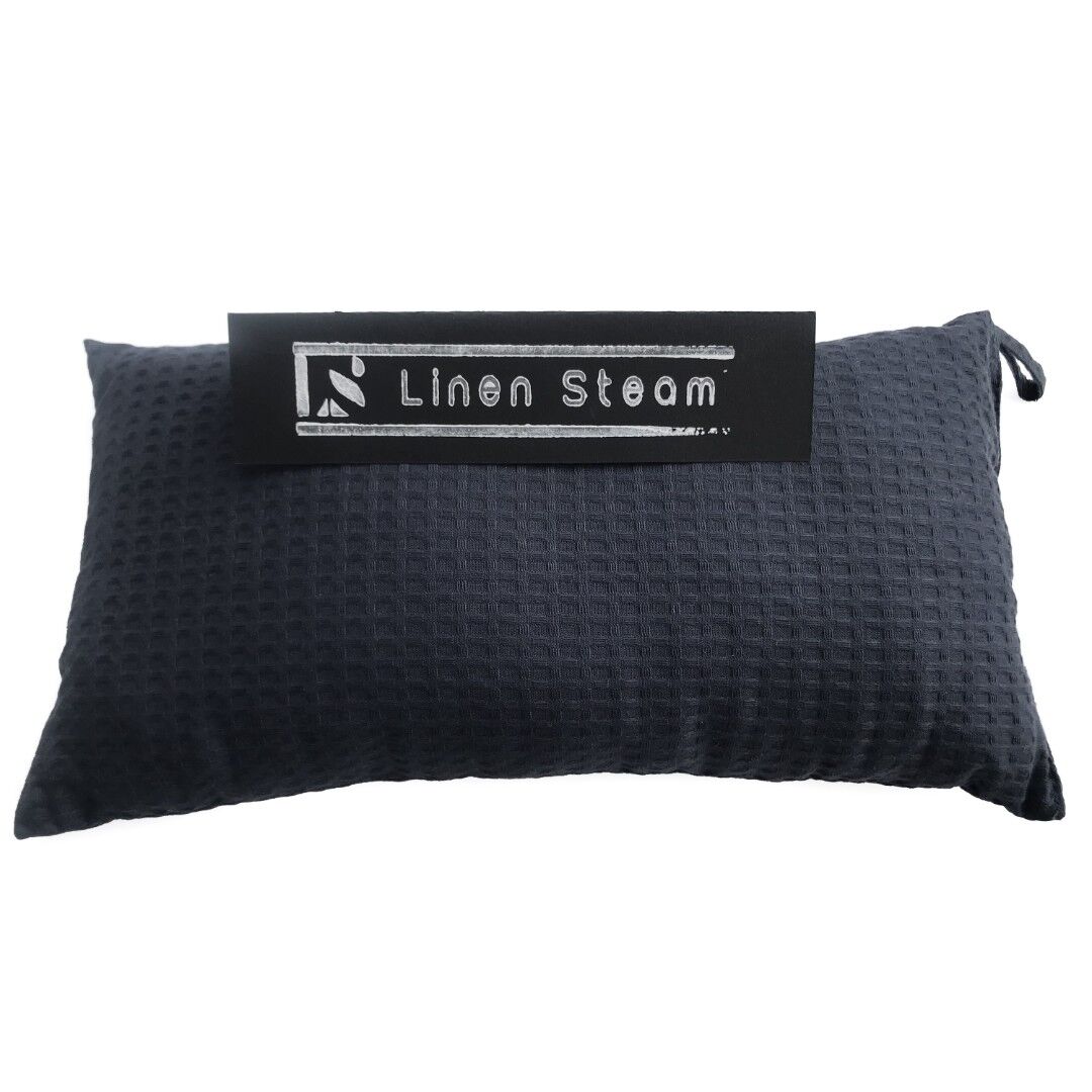Подушка для бани Linen Steam Дельфин (графит, 100% хлопок)