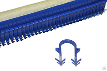 Скоба-фиксатор 16-20мм синяя в обоймах СТК высота скобы 51 мм (1 уп. - 600шт.) подходит под такеры: КАН, ТИМ, ВАЛТЕК 