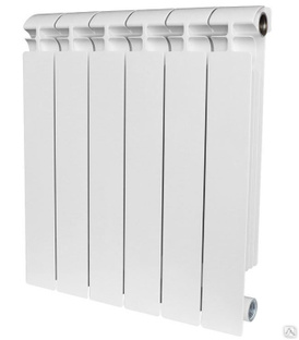Биметаллический радиатор STOUT ALPHA 500x80x12 секций боковое подключение 