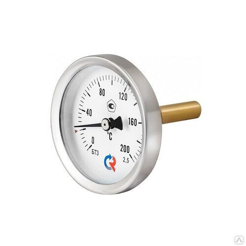 Термометр биметаллический с погружной гильзой 63мм, 1/2'' РОСМА 0...120°С