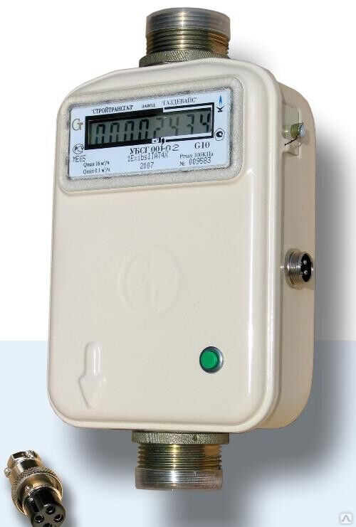 Счетчик газа ультразвуковой УБСГ-G10 с электронной коррекцией по температуре, резьбовое соединение 32