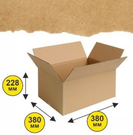 Картонная коробка упаковочная (гофрокороб) 21 (Т24B) 380х380х228 мм