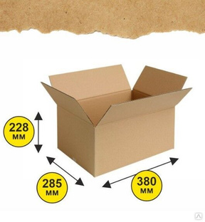 Картонная коробка упаковочная (гофрокороб) 17 (Т24В) 380х285х228 мм 