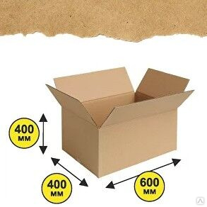 Картонная коробка упаковочная (гофрокороб) 670 (Т24В) 600х400х400 мм 