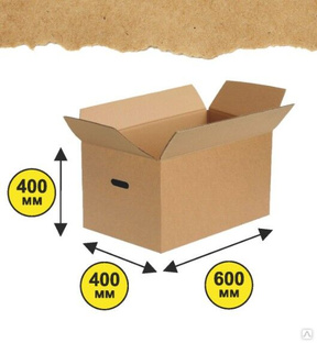 Картонная коробка упаковочная (гофрокороб) 670 (Т24С) 600х400х400 мм 
