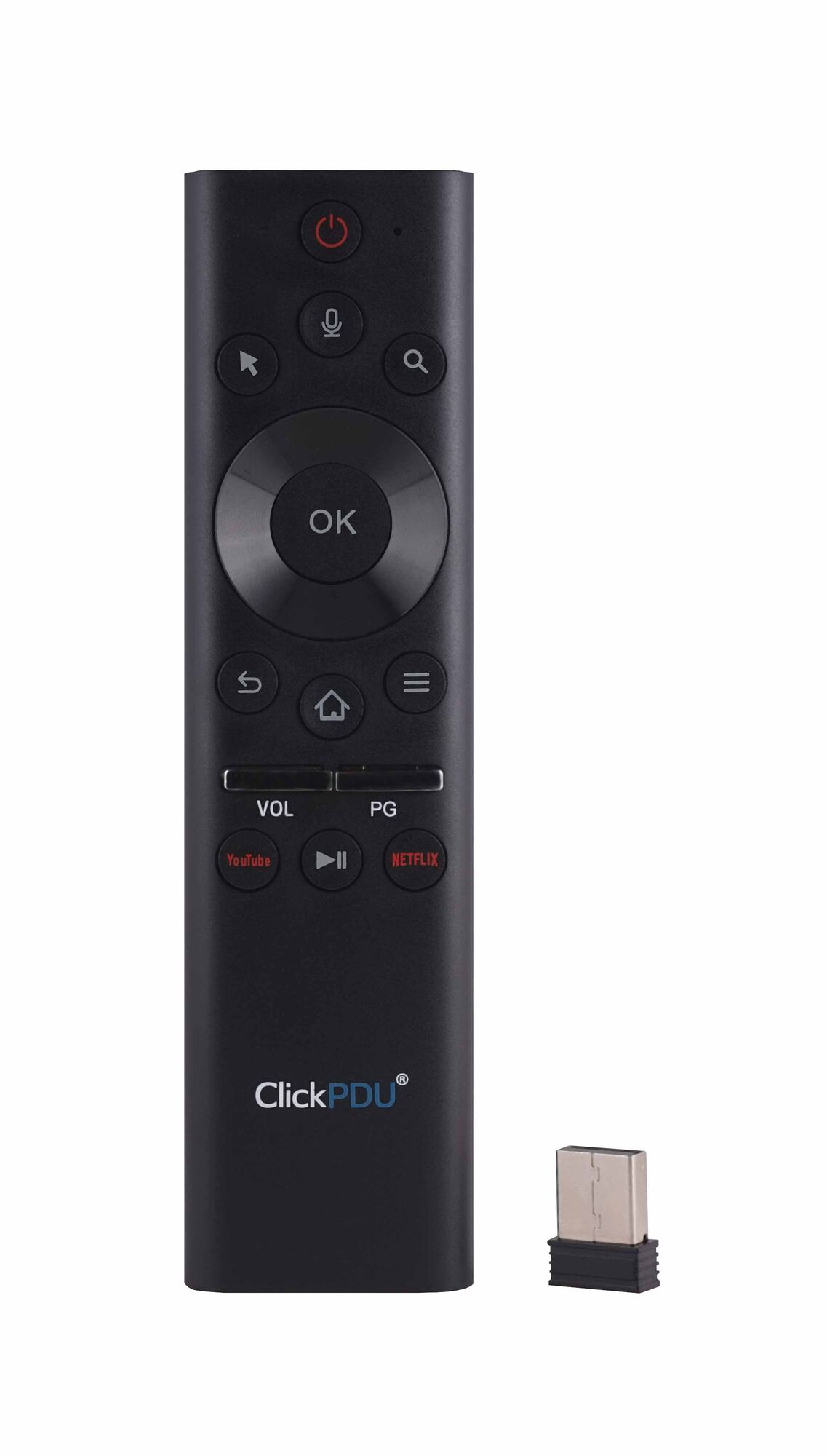 Пульт ДУ универсальный ClickPDU CRC2121B 2.4GHz Air Mouse с гироскопом и голосовым управлением для Android TV Box, PC