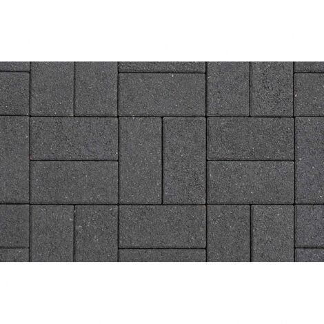 Плитка тротуарная Выбор, прямоугольник, гранит черный, 200х100х60 мм