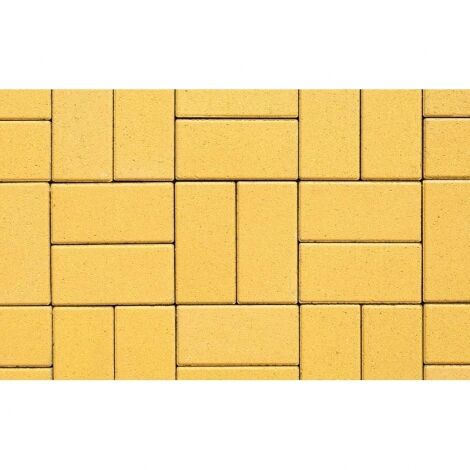 Плитка тротуарная Выбор, прямоугольник, гранит желтый, 200х100х60 мм