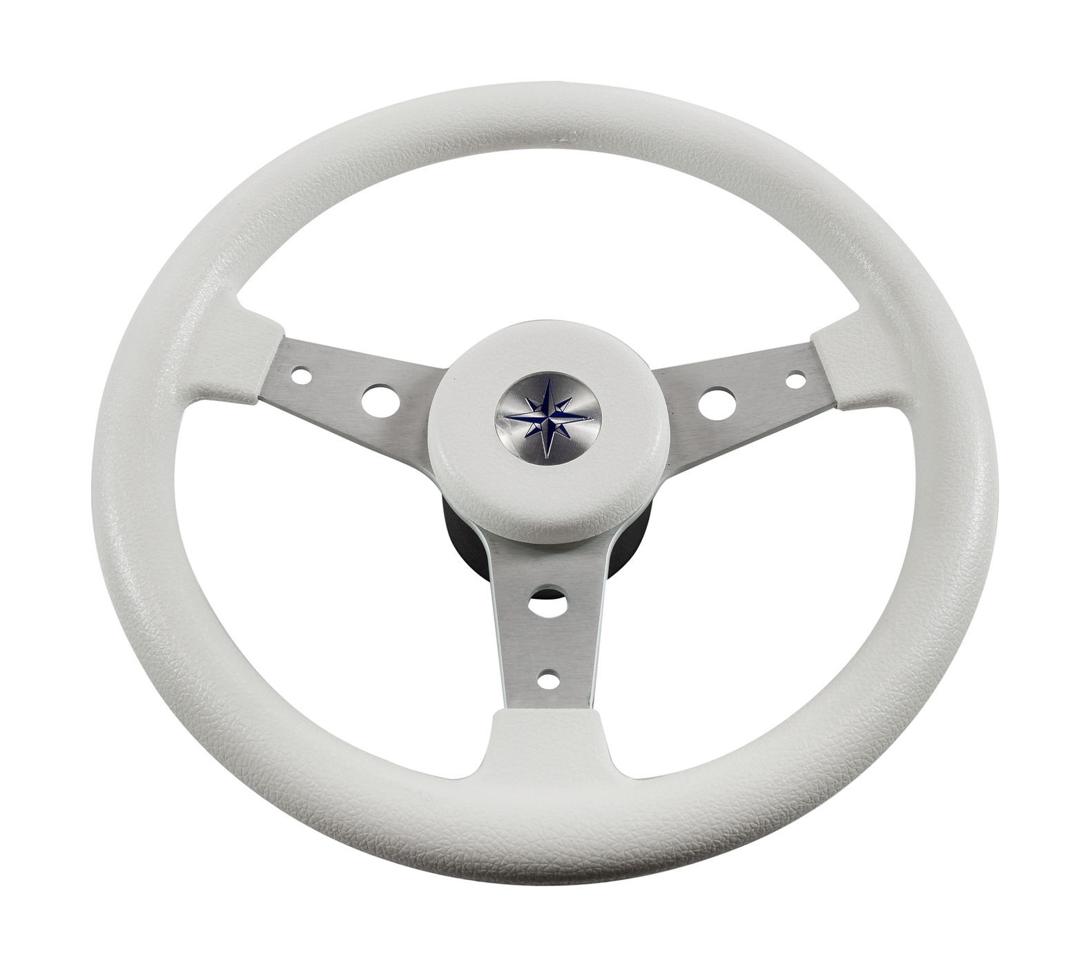 Рулевое колесо DELFINO обод белый, спицы серебряные диаметр 340 мм