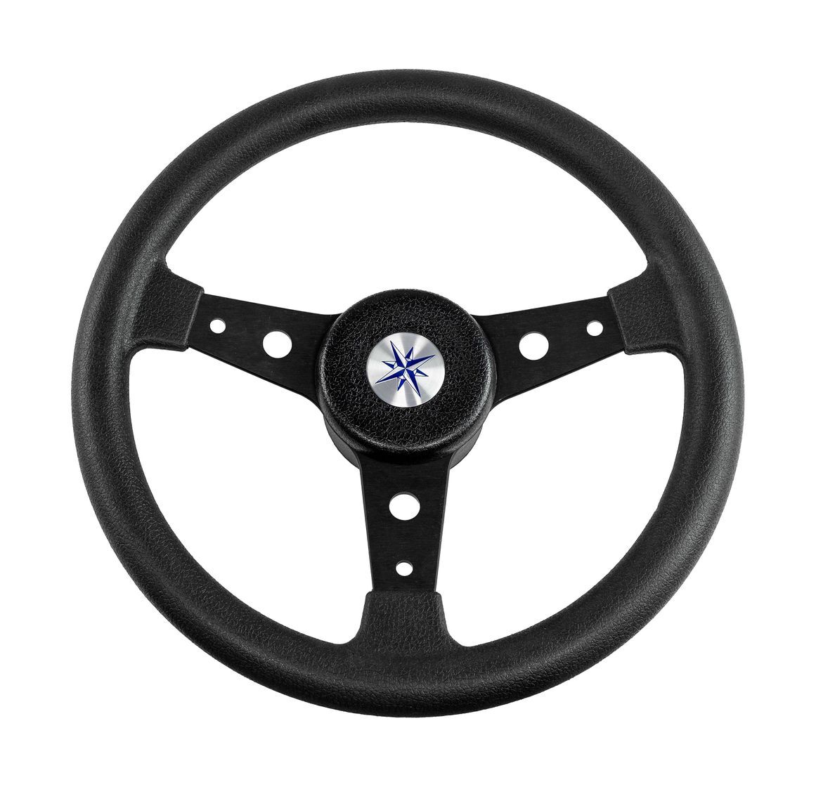 Рулевое колесо DELFINO обод и спицы черные, диаметр 340 мм