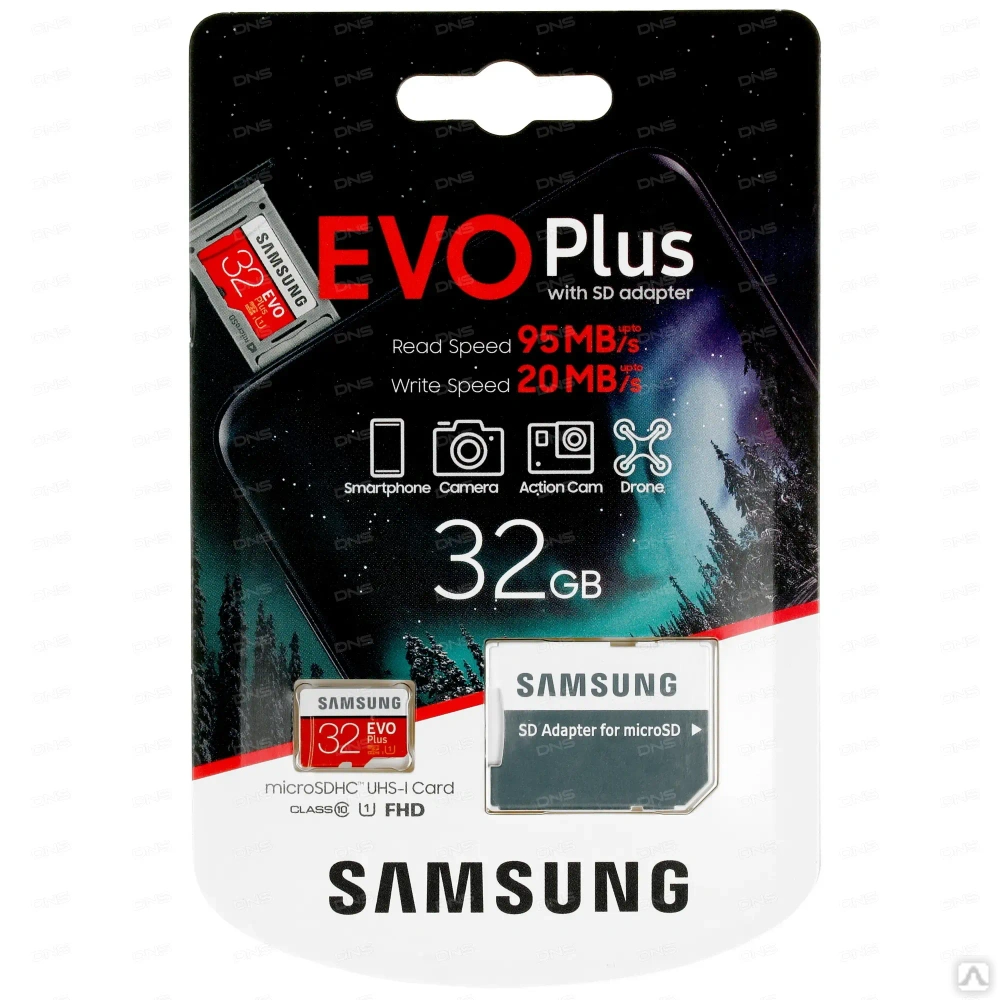 Карта памяти samsung evo plus microsdxc 64gb class 10 uhs i u1