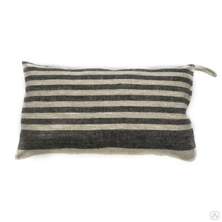 Подушка для сауны Linen Steam Стоун (серая полоска, 100% лен) #1