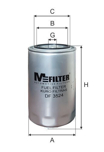 Фильтр топливный Ивеко Mfilter DF3524 D:96 H:72 M16 x 1,5.