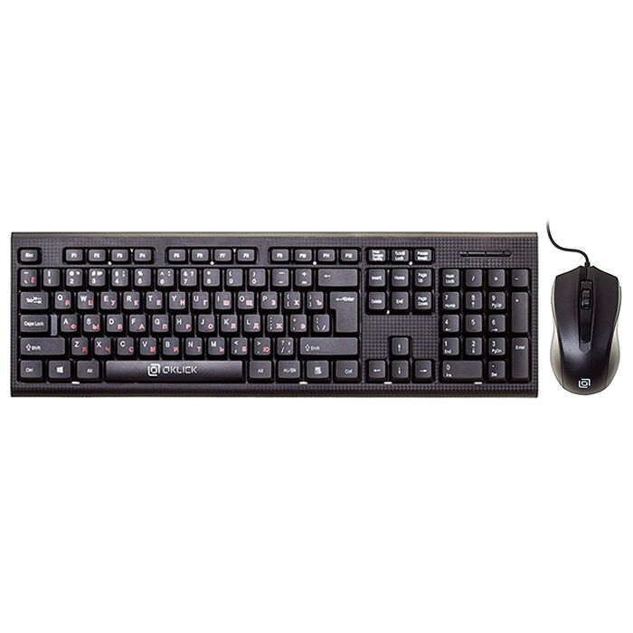 Набор клавиатура+мышь проводные Oklick 620M, USB Black