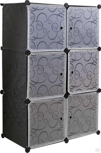 Универсальный модульный шкаф для хранения вещей DEKO DKCL08, размер XL, 6 модулей, размер модуля: 35х35х35 см 041-0019 