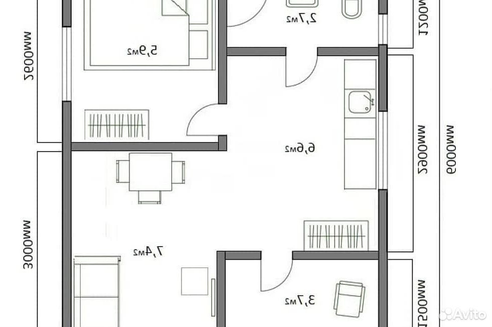 Дачный дом 5х6 м (отапливаемая площадь 29,8 кв.м) 10
