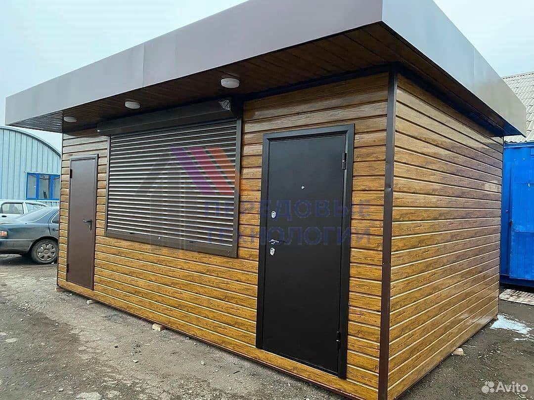 Торговый павильон 6000х4000 мм (наружные стены: профилированный лист С8 0,4 мм имитация древесины)