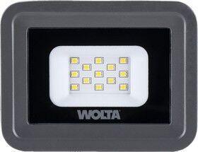 Прожектор светодиодный WFLS 10 Вт 900 Лм SMD 4000K 4K IP65 115х27х85 мм, алюминиевый, серый Wolta