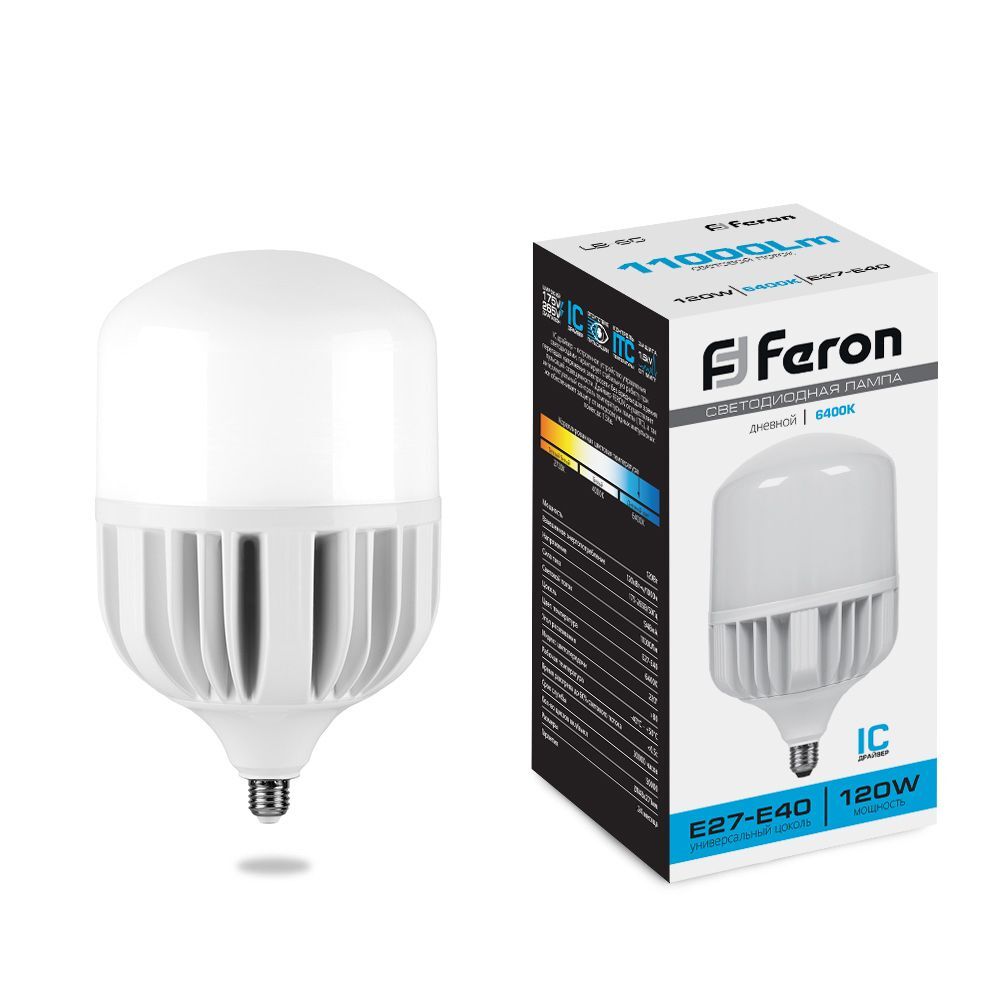Лампа светодиодная LED 120вт Е27/Е40 дневной FERON
