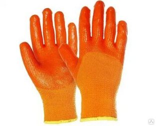 Перчатки спец зимние оранжевые облив 