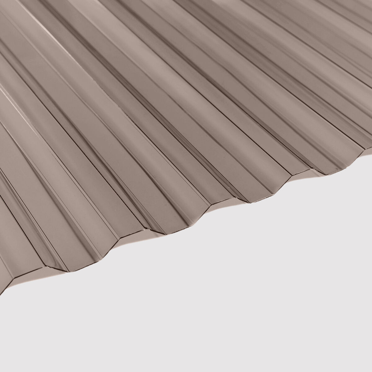 Поликарбонат профилированный Серый, 0,8 мм, 2000х1050 мм