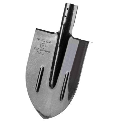 Штыковая лопата c ребрами жесткости из рессорной стали ЛКО без черенка, ЗУБР 39450