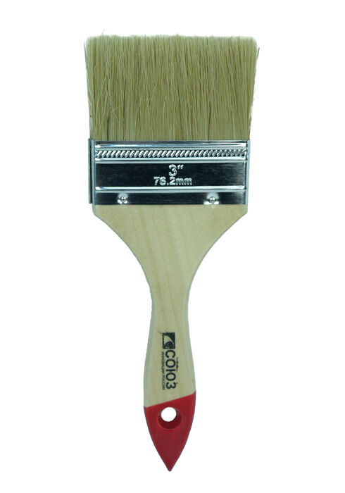 9040-36-075C Кисть плоская Standard 3" (75мм), натуральная щетина, деревянная ручка, СОЮЗ