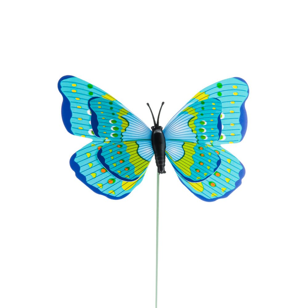 Фигурка на стержне 25см "Бабочка", ПВХ, 7-10см, 10-20 цветов 3