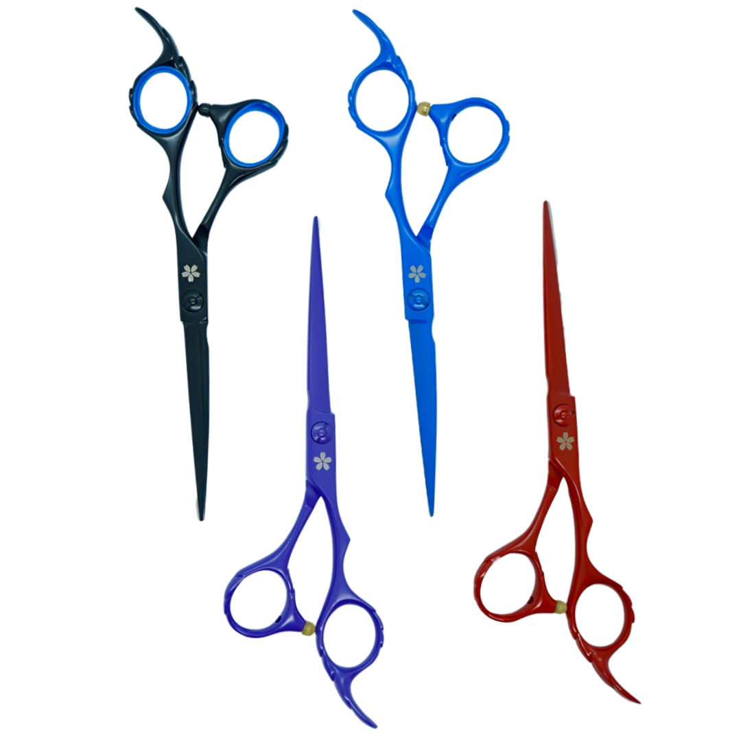 Ножницы парикмахерские разноцветные 6 дюймов асимметричные YF3-55 SHENMEI