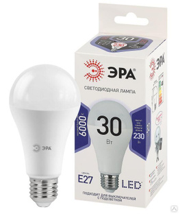 Лампа светодиодная LED A65-30W-860-E27 A65 30Вт груша E27 холод. бел. ЭРА Б0048017 Эра 