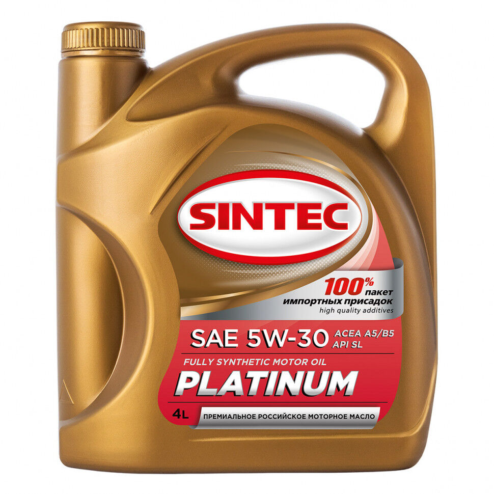 Масло моторное SINTEC PLATINUM SAE 5W-30 API SL, ACEA A5/B5 4 л