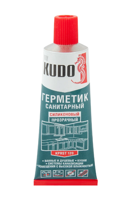 Герметик Kudo 85 мл силиконовый санитарный прозрачный